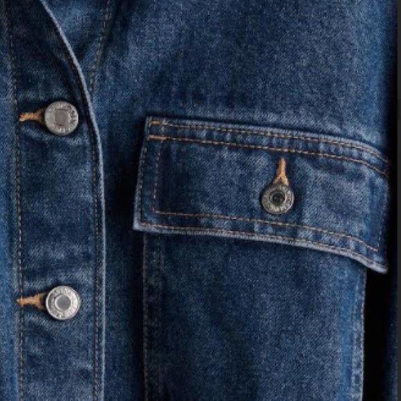 H&M tie waist denim jacket M - Picture 6 of 9